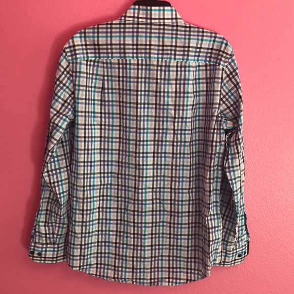 3/$20 🦋 Tasso Elba Button Down Dress Shirt EUC - Picture 5 of 7